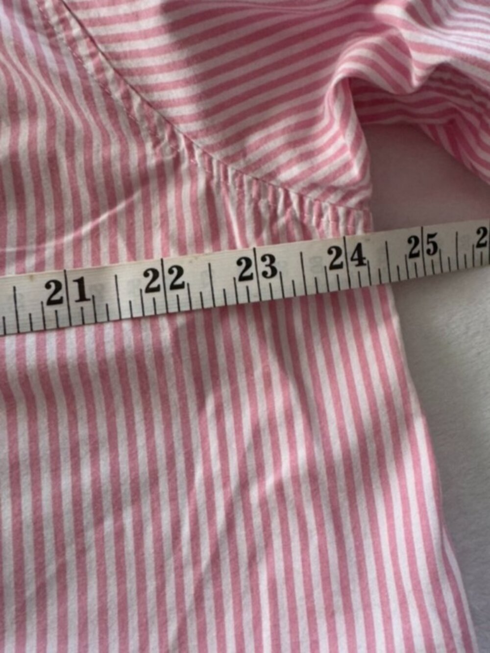 Lauren Ralph Lauren Pink Striped Cotton Poplin Sleep Shirt Women's Size XL - Picture 5 of 12